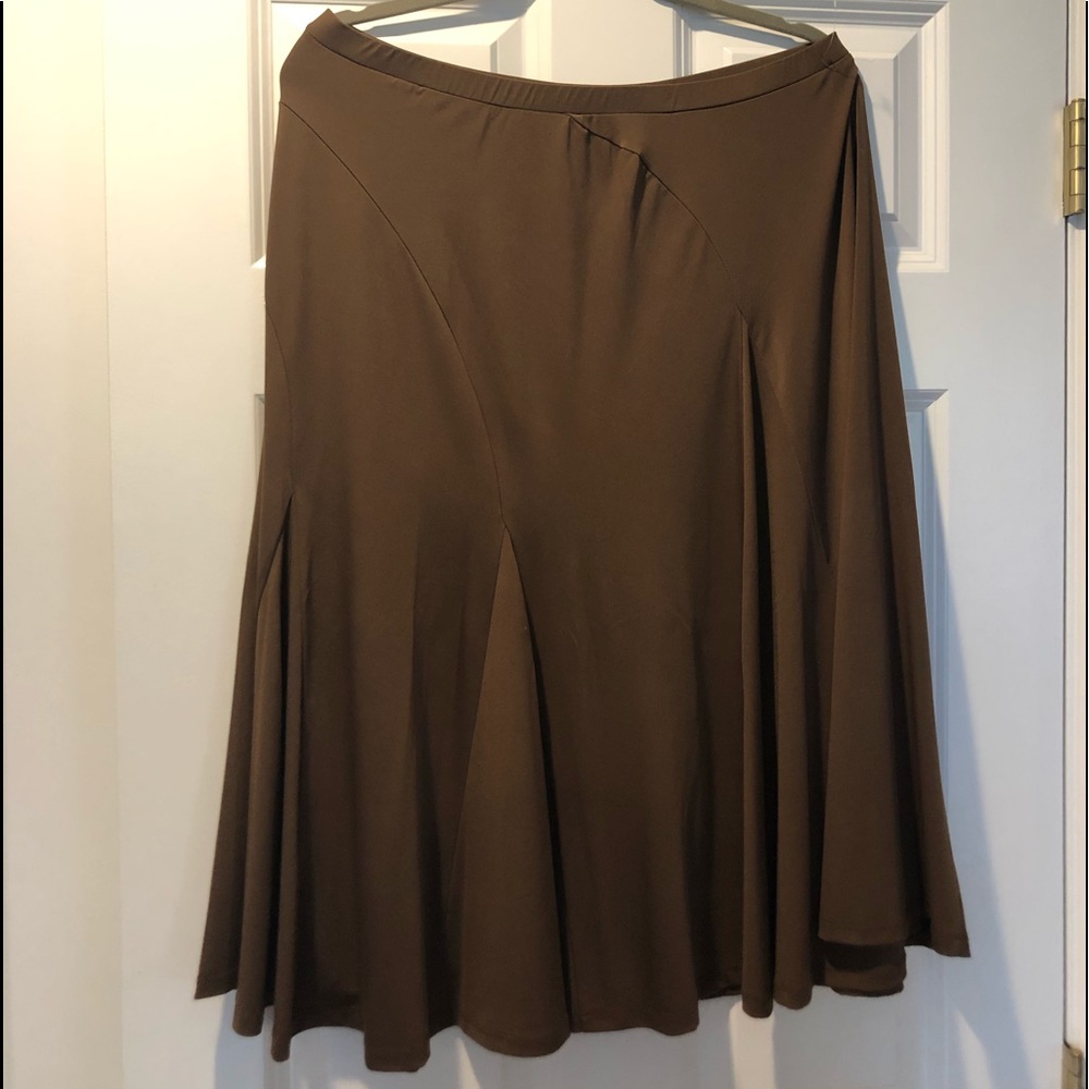 Cocoa Brown Midi Skirt